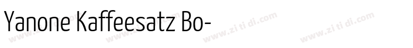 Yanone Kaffeesatz Bo字体转换